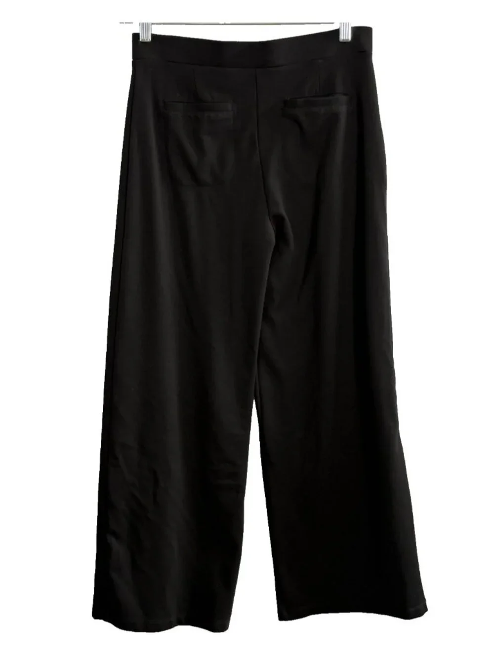 BETABRAND Women Overlay Bootcut Pants Sz MP Black Casual Chic‎ Modern 68-20
